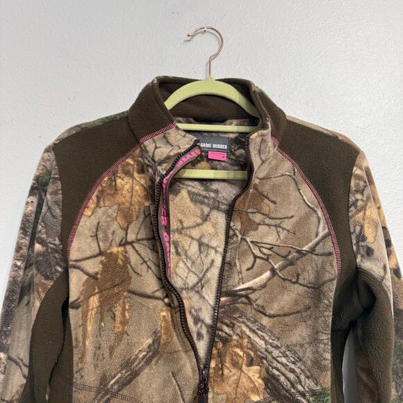 Game Winner Green Camo Full Zip Sweater Sz M - Picture 3 of 13